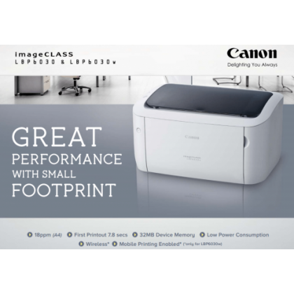 Canon Genuine LBP 6030 Single Function Mono Laser Printer